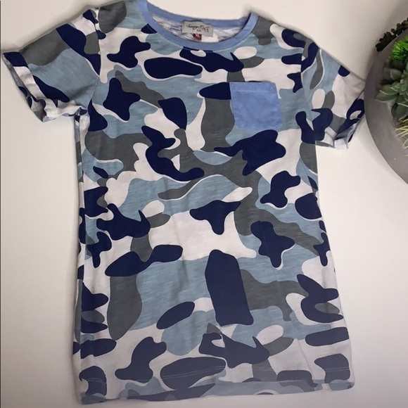 Sovereign Code Blue Camo Cuff Short Sleeve shirt boys XL - Picture 4 of 8
